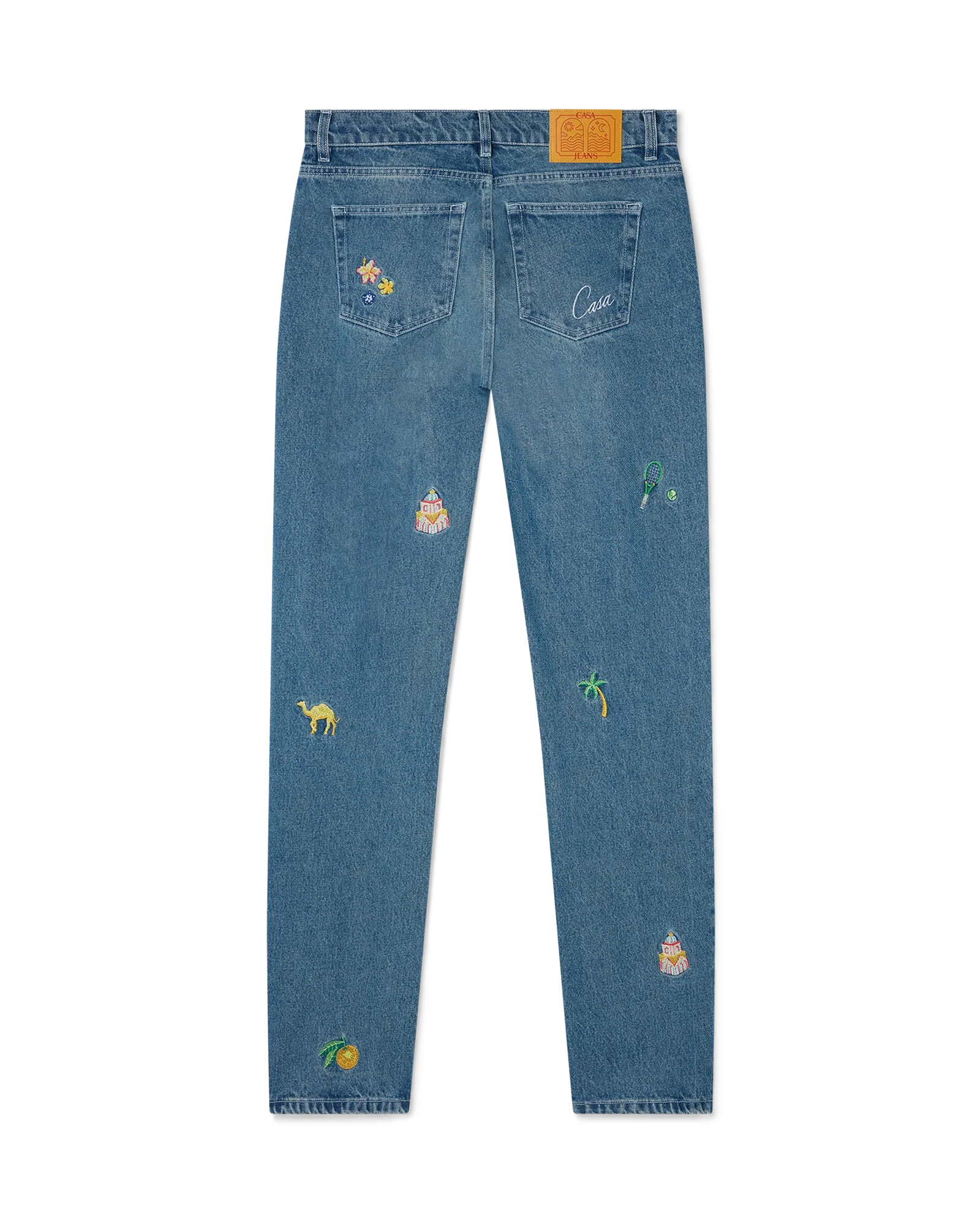 Motif Denim Jeans