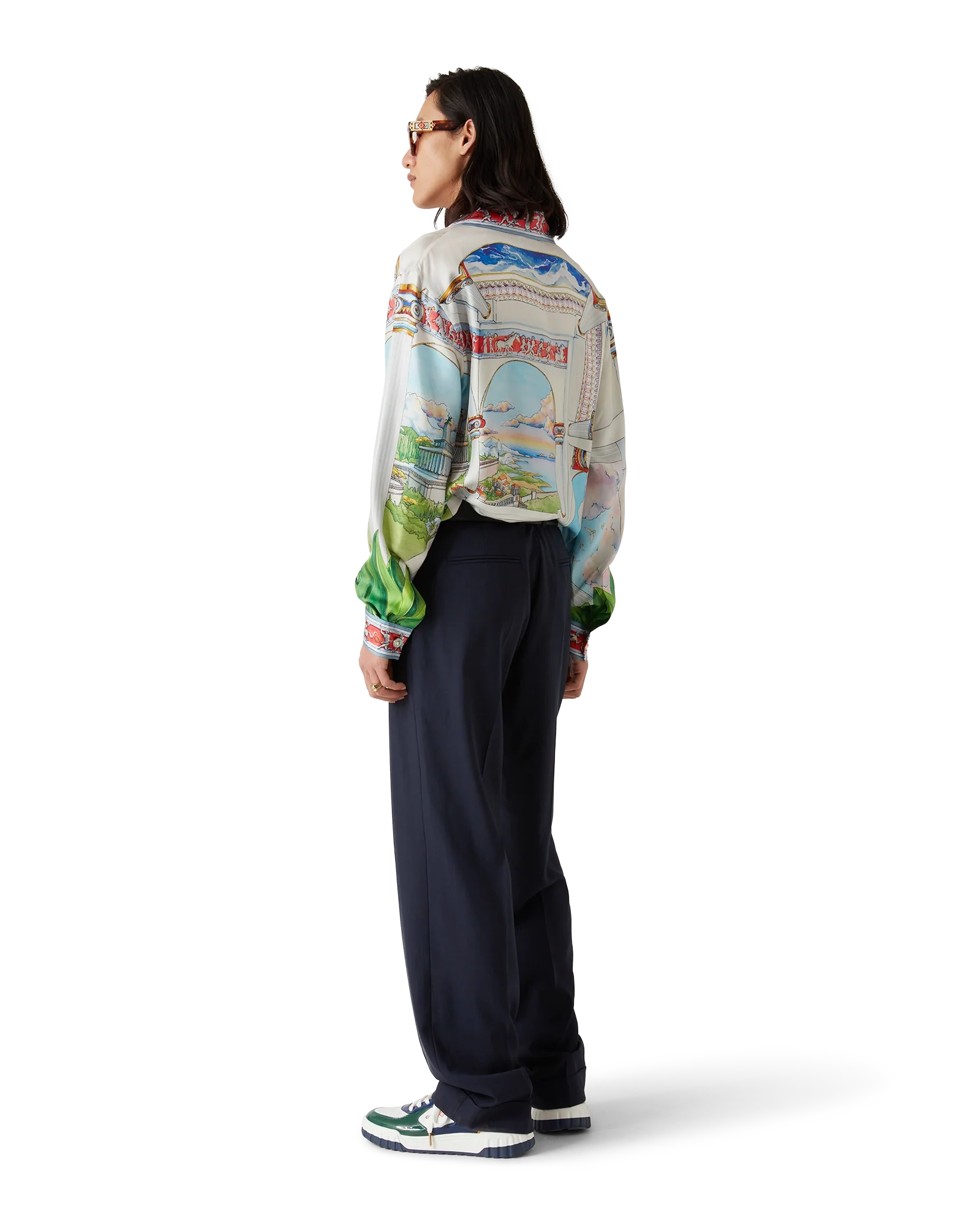 Wool Tailored Pleated Trousers